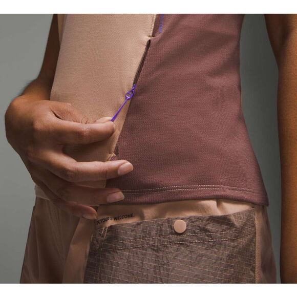 Lululemon Cap Sleeve Hiking Tank Top Pink Clay / Dark Oxide Sz 4 Brand New - Picture 12 of 12